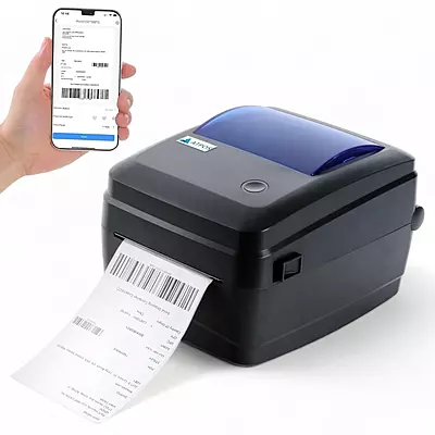 Atpos HQ450L 4 Inch (108mm) Thermal Barcode Shipping Label Sticker Printer | USB+Bluetooth Interface Atpos HQ450L 4 Inch (108mm) Thermal Barcode Shipping Label Sticker Printer | USB+Bluetooth Interface