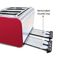 AGARO Grand Stainless Steel 4 Slice Pop-up Toaster 1600W