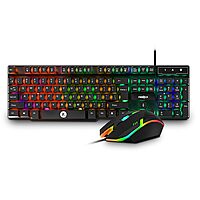 Fury Gaming Keyboard & Mouse Combo features vibrant RGB backlighting, customizable keys, and ergonomic design for ultimate comfort. Perfect for gamers seeking precision and style in their setup.
