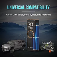 Portronics VAYU 4.0 Tyre Inflator – 4000mAh Portable | Torch |  USB Output | Black | 1 Year Warranty