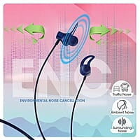 ZEBRONICS Yoga 9 with 45 Hours Backup, Bluetooth v5.2 Wireless Neckband, ENC Calling, Gaming Mode (Upto 50ms), Voice Assistant, Dual Pairing, Splash Proof and Type C