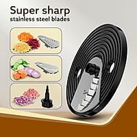 AGARO Grand Food Processor, Multi-functional Chopper, Grinder, Slicer, Shredder, Blender, 1000W, Mincing, Dicing, Shredding, Kneading, SS Blade, Black