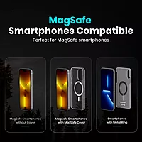 Portronics Mogun 4 – Magnetic Car Mount, AC Vent Grip, offers a secure hold for your smartphone while driving. Easy to install, it ensures hands-free navigation and calls, enhancing road safety.