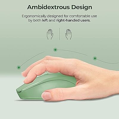 WIRELESS MOUSE FOXIN FLOW BT+2.4GHZ DPI (GREEN)