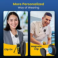 Portronics Vlogmate One is a compact AI lapel mic designed for content creators. It comes with a protective case, ensuring portability and convenience for high-quality audio recording on the go.