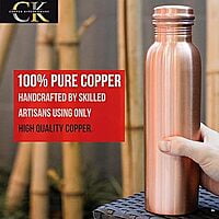Copper Water Bottle, 1000ml, Brown