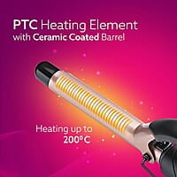 AGARO HC7001 Hair Curler with 19MM Barrel, Rod, Tong, Tourmaline Infused Ceramic Coated Plates