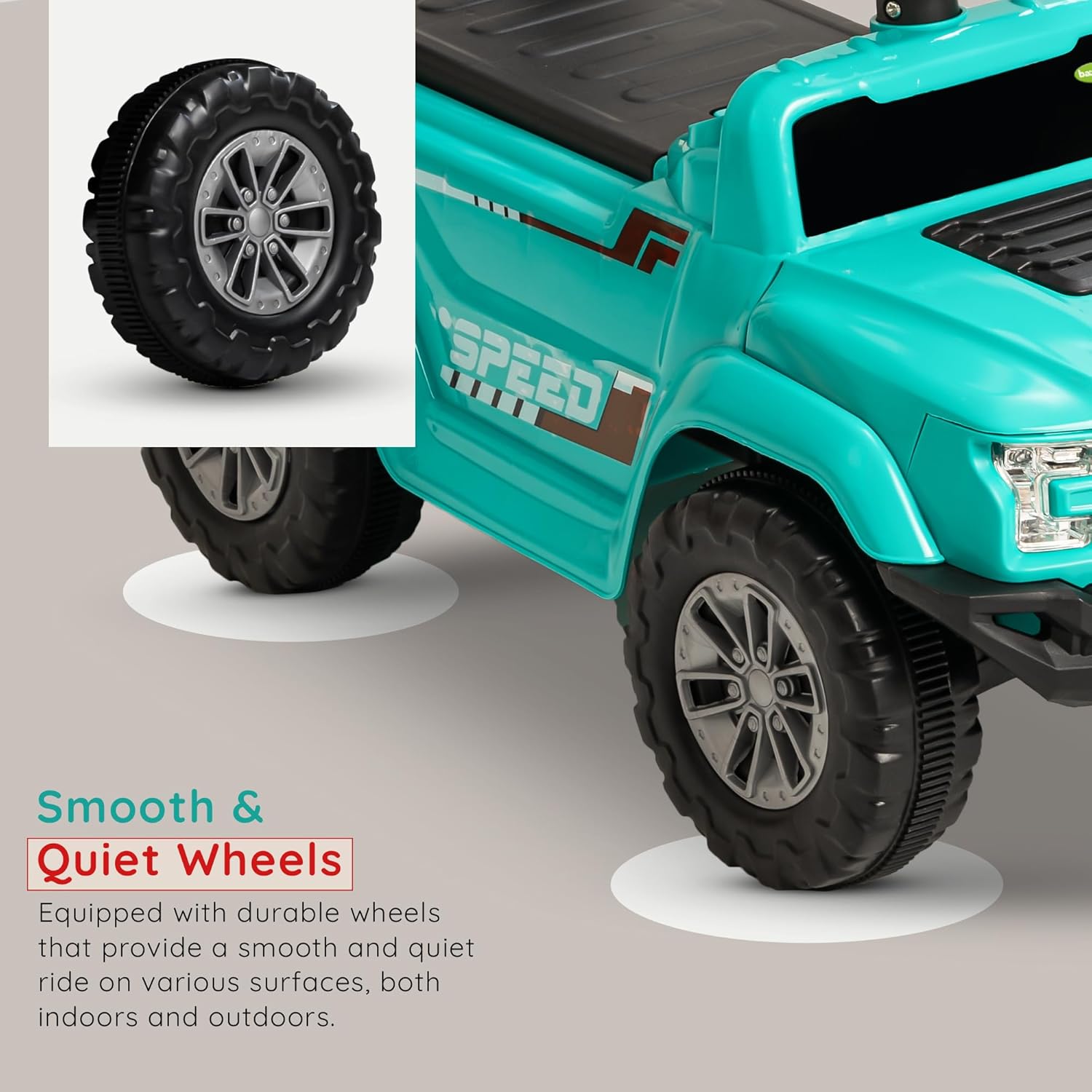 Baybee Push Ride on Baby Jeep for Kids Toys with LED Light & Storage Bin-Green Baybee Push Ride on Baby Jeep for Kids Toys with LED Light & Storage Bin-Green