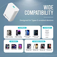 Portronics Adapto 25 Pro 25W Type-C PD Fast Charger with Cable PPS Protection