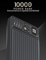 Portronics Luxcell Bind Mini 10K Power Bank – 10000mAh | 22.5W Fast Charging |Black