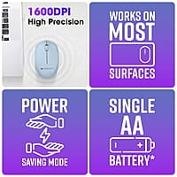 ZEBRONICS Cheetah Wireless Mouse with 1600 DPI, High Accuracy, Precise Usage, 3 Buttons, Ergonomic and Comfortable Design