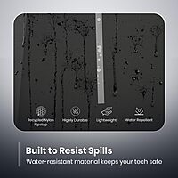 Portronics Byte 2 Backpack – 15.6 Inch Laptop Hard Shell Backpack  Black  1 Year Warranty