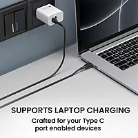 Portronics Link C Square – 100W Type-C Cable, 1M Black, fast charging, durable design, compatible with various devices, high-speed data transfer, tangle-free, perfect for home and office use.