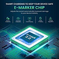 Portronics Konnect X – 240W Type-C Cable, 1M Green, fast charging, durable design, high-speed data transfer, compatible with various devices, perfect for home and office use, tangle-free.