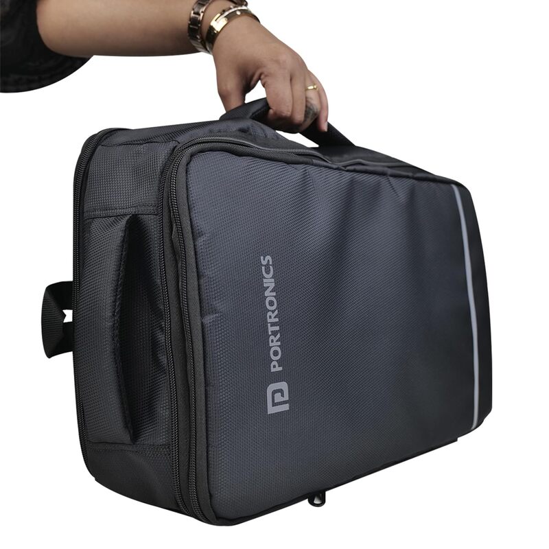 Portronics Elements U Backpack – 15.6 Inch Laptop Backpack | Grey | 1 Year Warranty