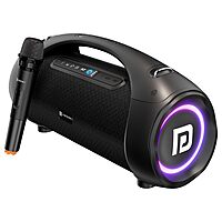 Portronics Dash 12 60W Party Speaker features powerful sound, built-in mic, and vibrant LED lights. Perfect for parties, it offers Bluetooth connectivity, long battery life, and easy portability.