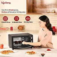 Lifelong OTG 23 Litre - Electric Oven Toaster Griller for Kitchen- 1380W, 3 Heating Mode, Temp & Time Control