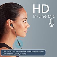 Portronics Conch Sigma A – 3.5mm Earphones with Mic, sleek black design, high-quality sound, comfortable fit, perfect for music and calls, durable build, ideal for everyday use.