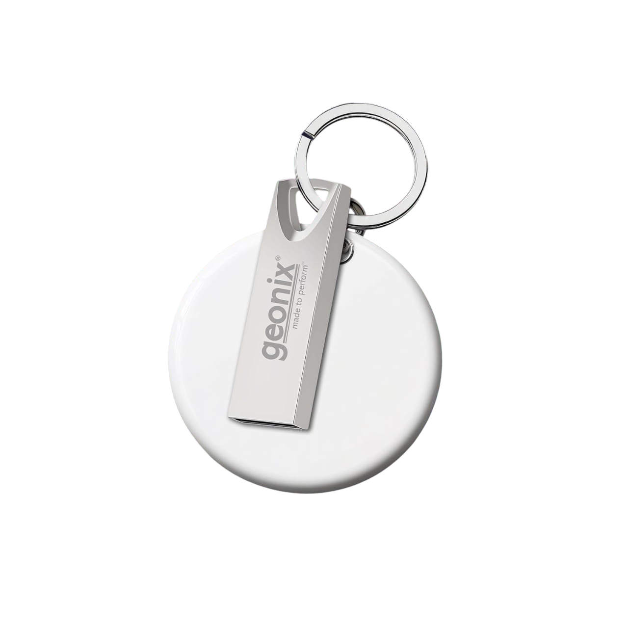 Geonix 8GB USB 2.0 Pendrive, Silver, Keyring Design-GXPD8GB
