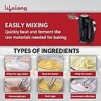 Lifelong LLHM01 150 W Regalia Hand Mixer For Mixing Cake Batters, Atta