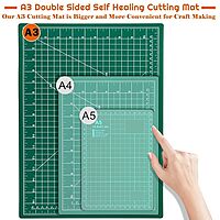 Anezus Self Healing Cuttting Mat A3 Size, Polyvinyl Chloride, Green