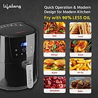 Lifelong LLHFD421 HealthyFry Pro 4.2L Digital Air Fryer with Curated 7-Preset Menu, Touch Control & Digital Display