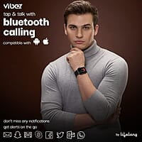 Vibez by Lifelong Hype Men Smartwatch with Bluetooth Calling Multiple Straps (VBSWM306