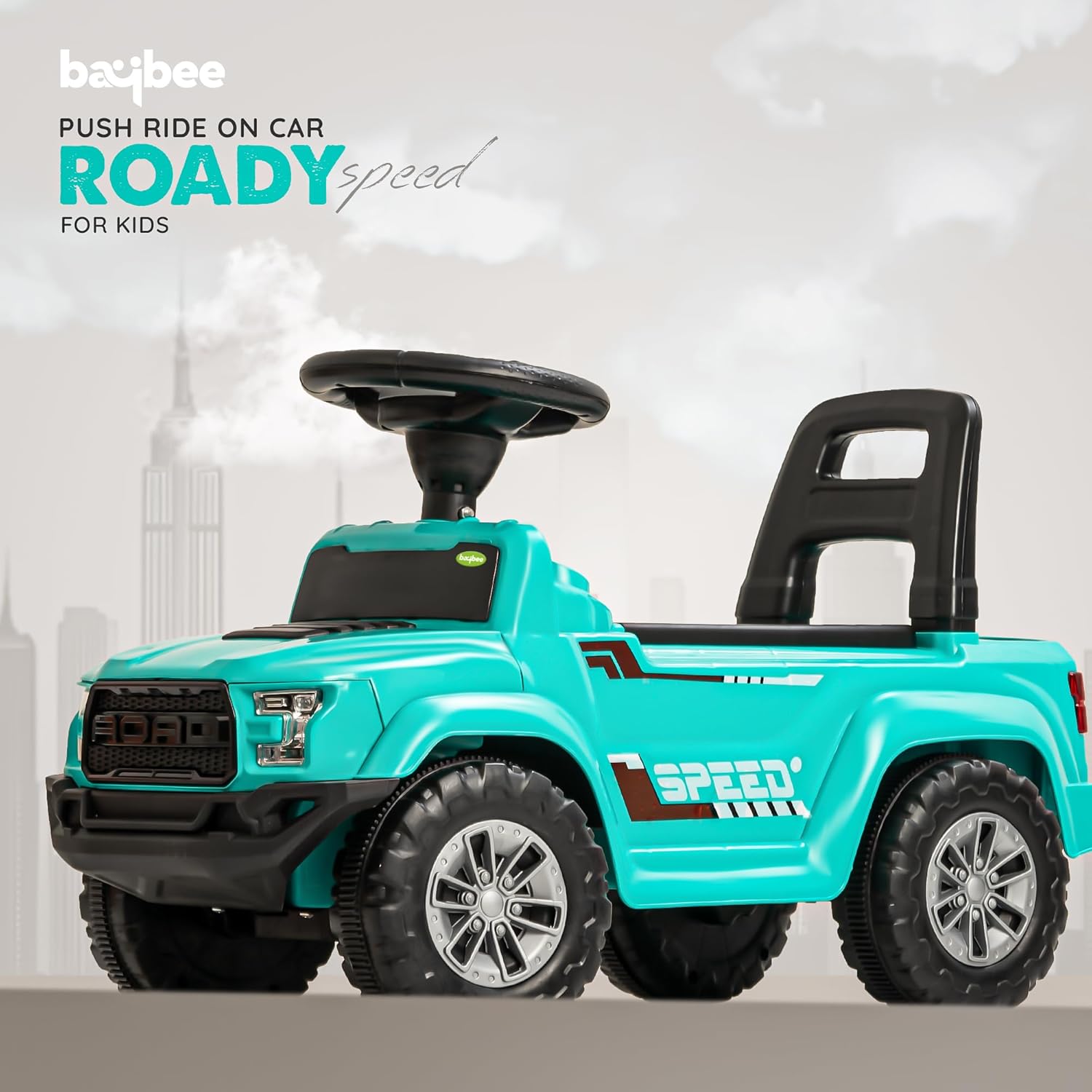 Baybee Push Ride on Baby Jeep for Kids Toys with LED Light & Storage Bin-Green Baybee Push Ride on Baby Jeep for Kids Toys with LED Light & Storage Bin-Green