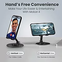 Portronics Mobot 4 Universal Mobile Holder – 360° Rotatable, Height Adjustabl | 1 Year Warranty