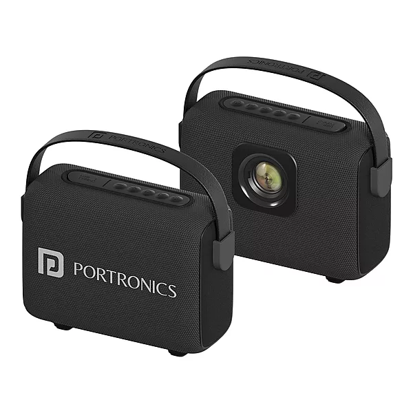 Portronics 2392 Resonate BT Speaker – 14W Bluetooth v5.3 LED Sunset Projection TWS USB Black
