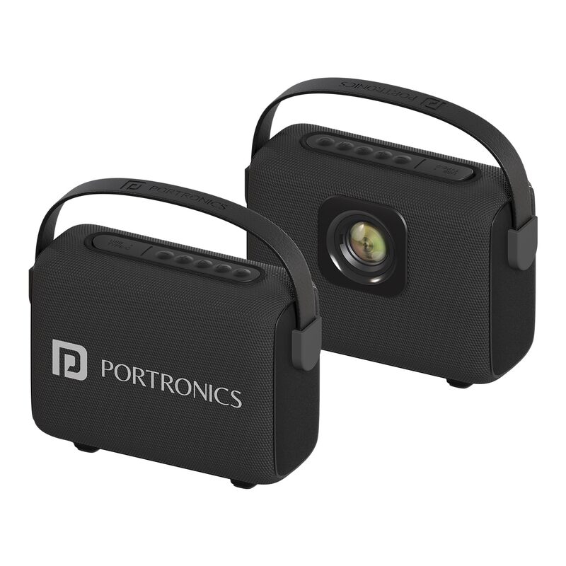 Portronics 2392 Resonate BT Speaker – 14W  Bluetooth v5.3  LED Sunset Projection  TWS  USB  Black