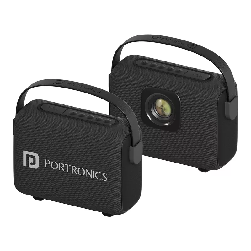Portronics 2392 Resonate BT Speaker – 14W Bluetooth v5.3 LED Sunset Projection TWS USB Black