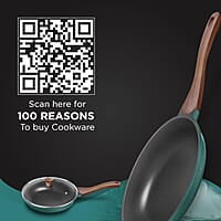 Preethi Artistic Collection Die Cast Non Stick Fry Pan, 24 cm,with Glass Lid