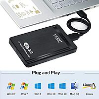 Uport USB 3.0 to 2.5-Inch SATA External Hard Drive Enclosure Case for 2.5" SATA HDD & SSD (Black)