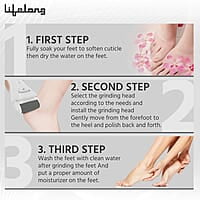 Lifelong Callus Remover for Feet Foot Scrubber for Dead Skin, 3 Changeable Roller Heads, Foot Scrubber