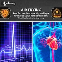 Lifelong Fryo Air Fryer 1400W with 4.5L Large Cooking Pan Capacity, Timer Selection and Fully Adjustable Temperature Control
