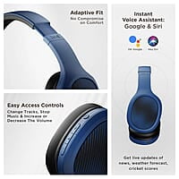 boAt Rockerz 460 Wireless Over Ear Headphones w/Up to 30hrs Playtime, 40mm Drivers, BEAST™ Mode, ENx™, Dual Pairing, BT v5.2, Instant Voice Assistant, Adaptive Fit