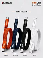 Neopack NFLOR60 FlatLink Cable C to C 60W (Orange)