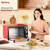 Lifelong Otg 40L - Oven Toaster Griller With Rotisserie For Kitchen- 1500W,5 Heating Modes