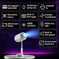 Portronics Beem 540 4K Projector – Budget-friendly, compact, stunning visuals, vibrant colors. Perfect for movies, gaming & home theater setup.