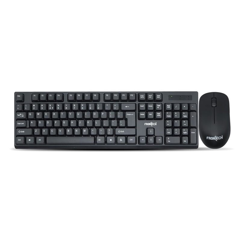 Frontech KB-0028 Wired USB Keyboard – Ergonomic Design | Quiet Keys | Durable Build | Smooth Typing for Everyday Use