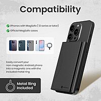 Portronics 3194 Wallet X – Magnetic 3-Fold Card Holder | Black | 6 Months Warranty