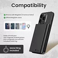 Portronics 3194 Wallet X – Magnetic 3-Fold Card Holder | Black | 6 Months Warranty