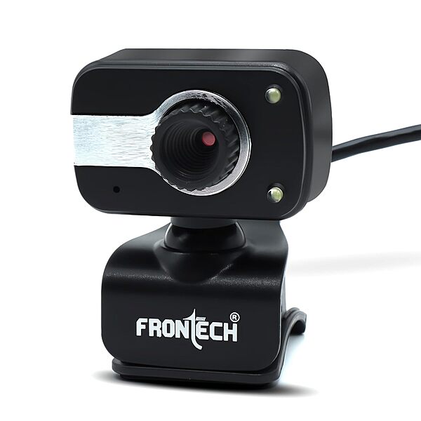 Frontech E-CAM FT-2252 HD Webcam – HD Video | Built-in Microphone | USB Plug & Play | Video Calling & Online Classes