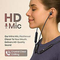 Portronics Harmonics Y2 Bluetooth In-Ear Headset – V5.3, Type-C | 40Hrs Play Time | Black