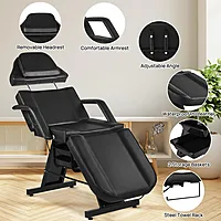 manual treatment chair black