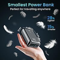 Portronics Zapcell 10k 10000mAh 22.5W Pocket Size Powerbank With Compact And Light Weight Design