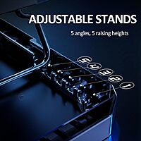 Techie 5-Fan Laptop Cooling Pad – Adjustable Speed & Sturdy Stand