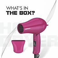 Havells 1000 Watt Foldable Hair Dryer; 2 Heat Settings (Hot/Warm), Heat Balance Technology