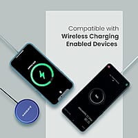 Ambrane Aero-Sync 15 Watt Fast Charging Wireless Pad, Compatible with Wireless Charging Enabled Devices, Smartphones